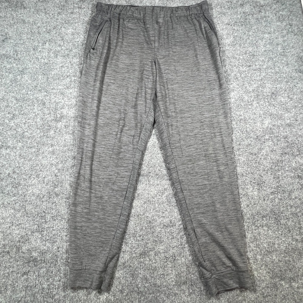 Glacier Jogger Pants Mens Extra Large Heathered Gray Tapered Leg Performance